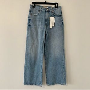 NWT Zara Slim Fit, Wide Leg, High Rise Denim